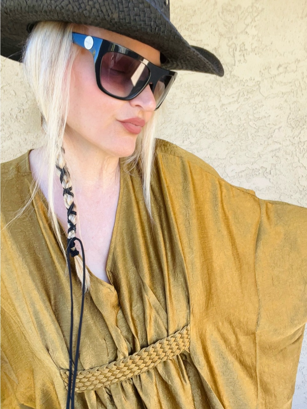 GOLD GINGER LUXURY SATIN KAFTAN